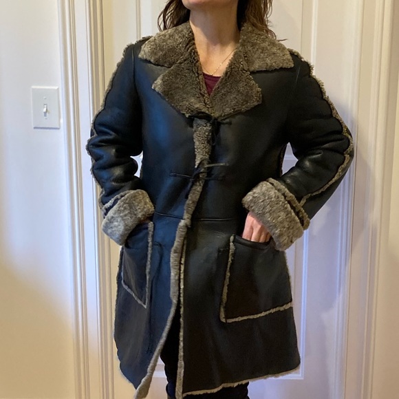 Shearling coat.  Blumarime.  Never worn.  Reversible. - Picture 3 of 14